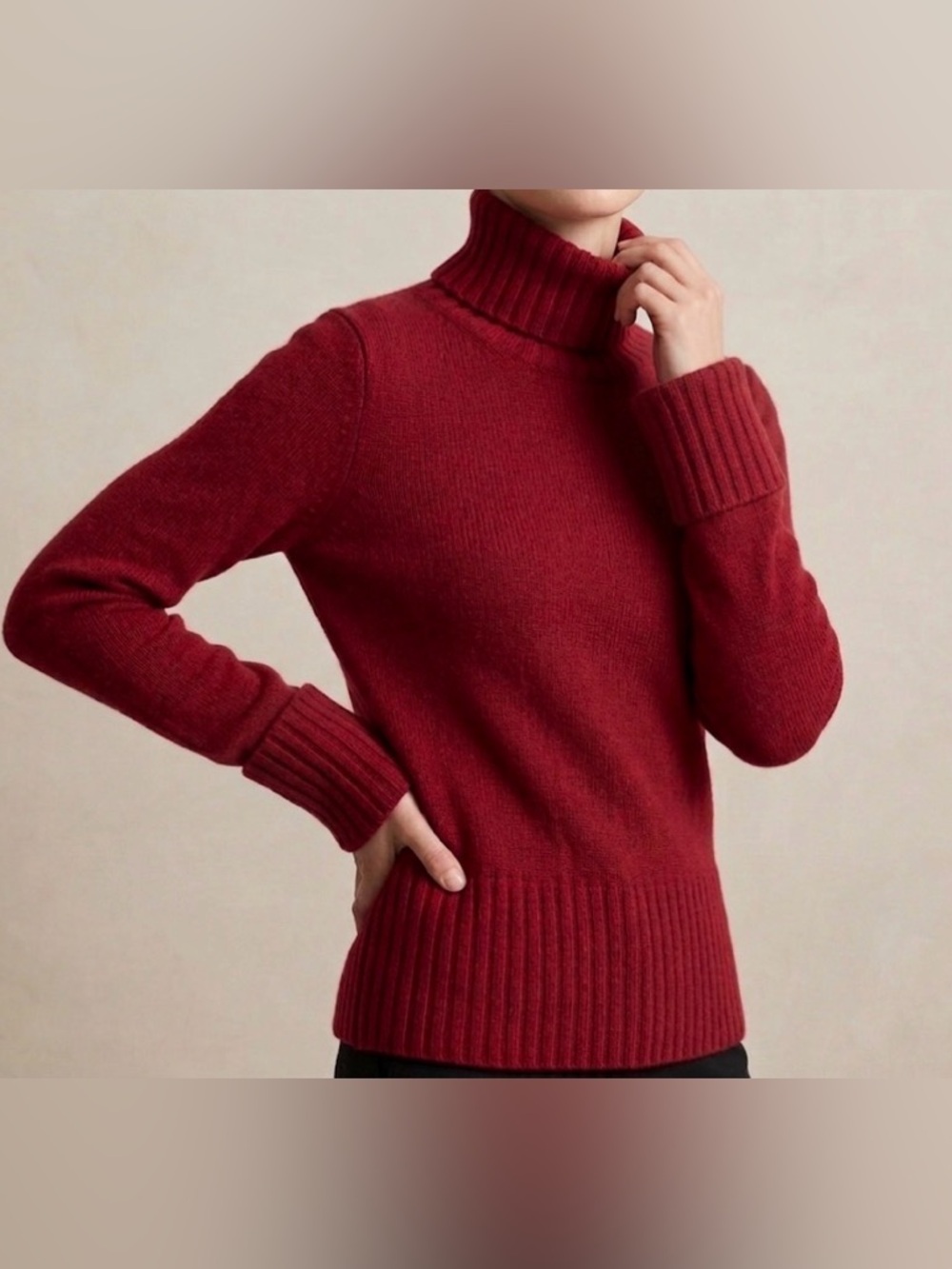 Ralph Lauren red turtleneck sweater Size M